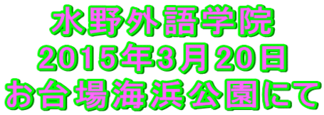 水野外語学院 お台場