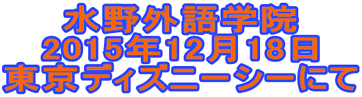 水野外語学院 東京ディズニーシー